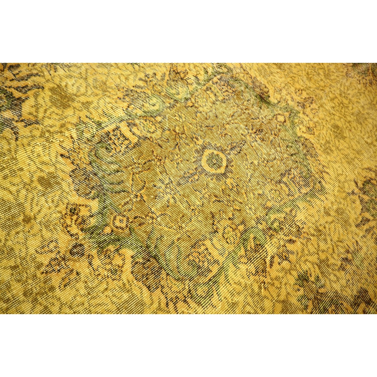 Geel vintage vloerkleed - 262x168 cm - HANDGEMAAKT