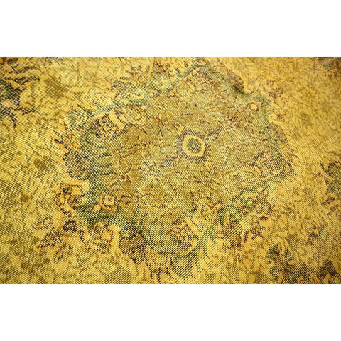 Geel vintage vloerkleed - 262x168 cm - HANDGEMAAKT