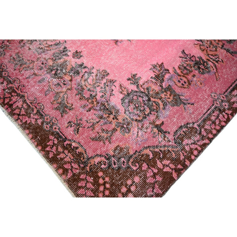 Roze vintage vloerkleed - 205x115 cm - HANDGEMAAKT