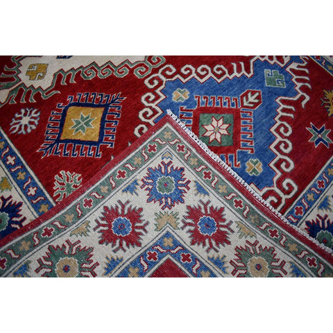 Rood kazak vloerkleed - 270x167 cm - HANDGEMAAKT