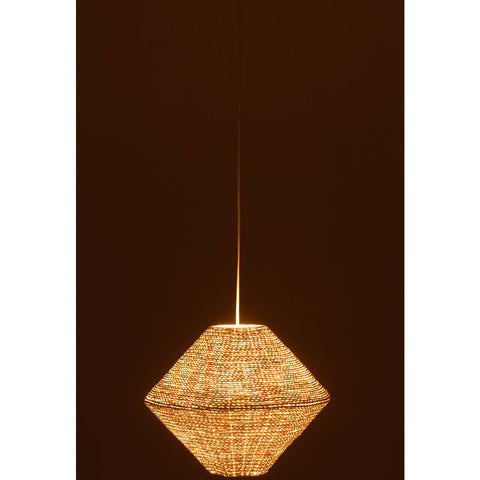 J-Line hanglamp Ufo Raffia - wit - groot