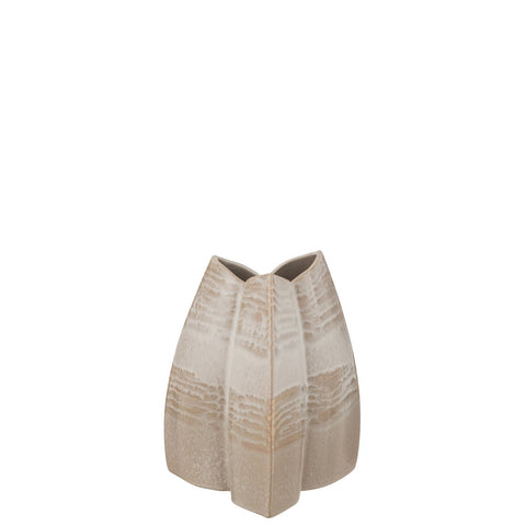 J-Line Vaas Abstract Statief Klei Beige Klein