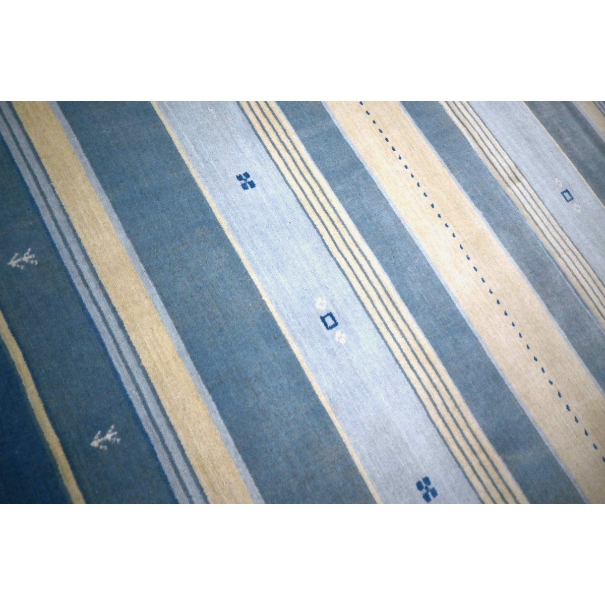 Blauw Gabbeh vloerkleed - 210x140 cm - HANDMADE