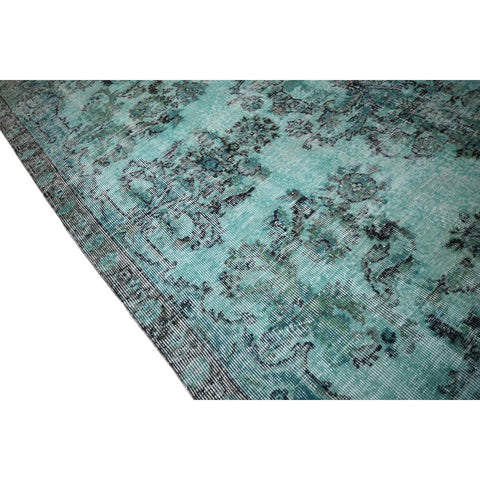 Turquoise vintage vloerkleed - 290x200 cm - HANDGEMAAKT