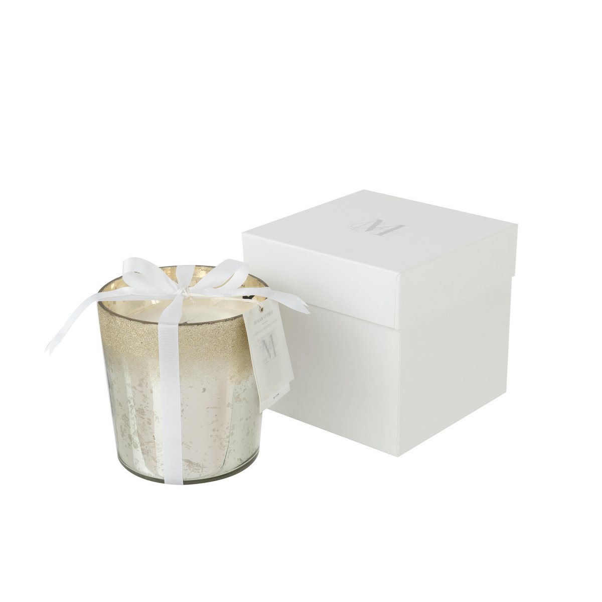 J-Line geurkaars Deluxe - glas – zilver – M - 80U