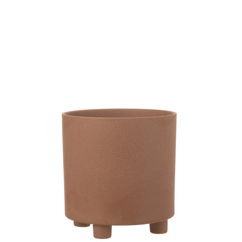 J-Line bloempot Thibault - keramiek - bruin - large - Ø 26.50 cm
