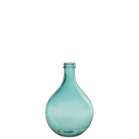 J-Line vaas Lisbon - glas - aqua - klein