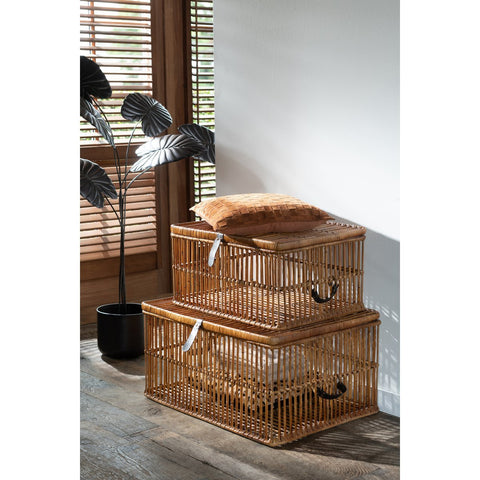 J-Line kussen Vierkant Klein - leder - cognac