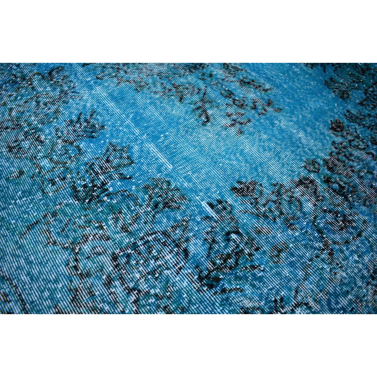 Blauw vintage vloerkleed - 285x170 cm - HANDGEMAAKT