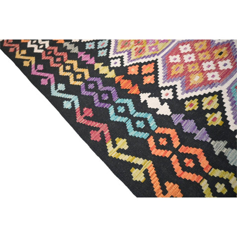 Kleurrijke kelim - 302x204 cm - HANDGEMAAKT