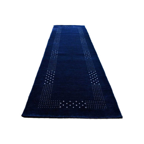 Blauwe Gabbeh loper - 284x80 cm - HANDGEMAAKT