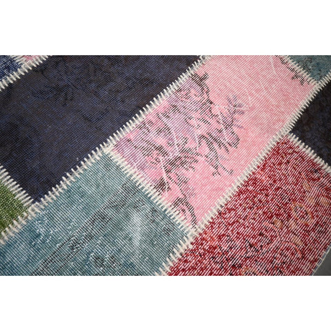 Patchwork vloerkleed - 170x116 cm - HANDGEMAAKT