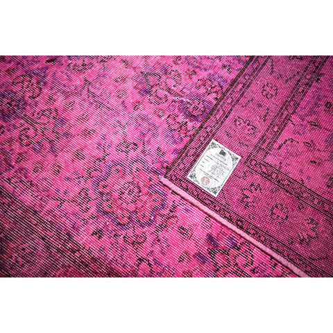 Roze vintage vloerkleed - 210x116 cm - HANDGEMAAKT