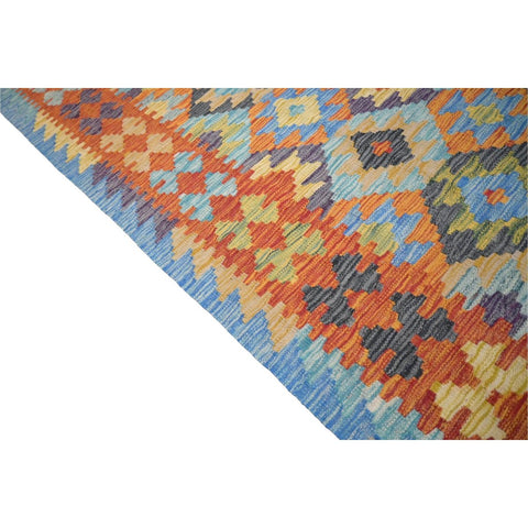 Kleurrijke kelim - 294x202 cm - HANDGEMAAKT