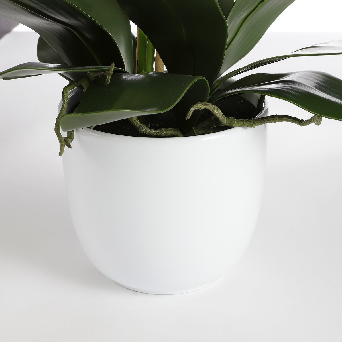 Phalaenopsis Kunstplant in Bloempot Tusca - H66 x Ø38 cm - Crème