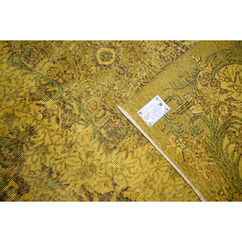 Geel vintage vloerkleed - 262x168 cm - HANDGEMAAKT