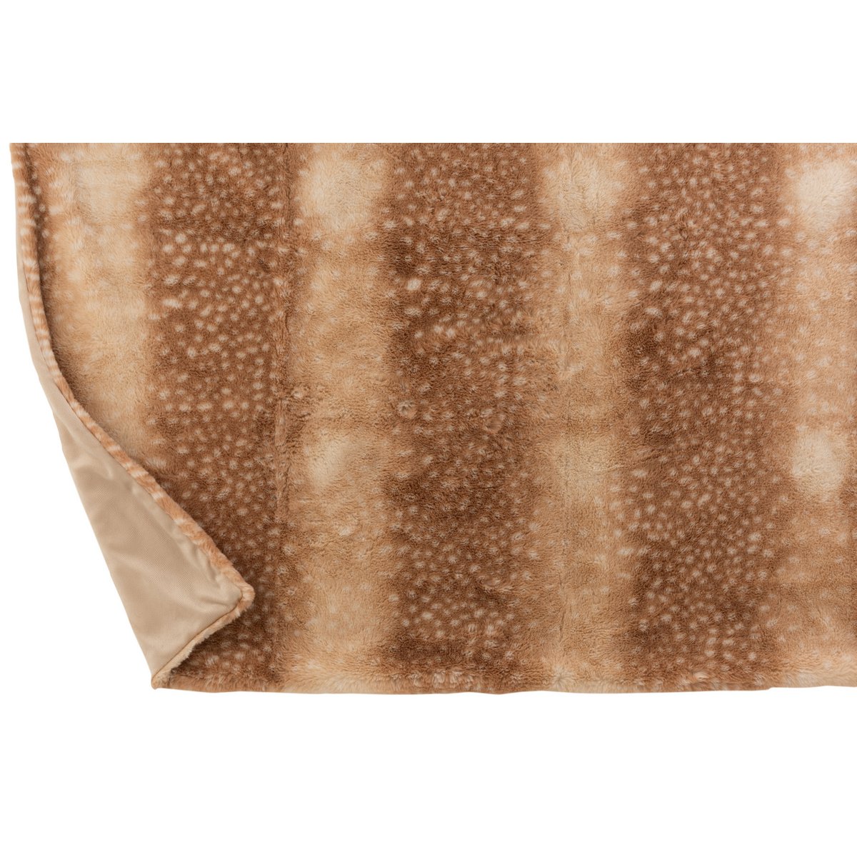 J-Line Plaid - polyester - bruin/beige - 175 x 130 cm