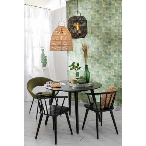 J-Line Gouden lamp - rotan - naturel