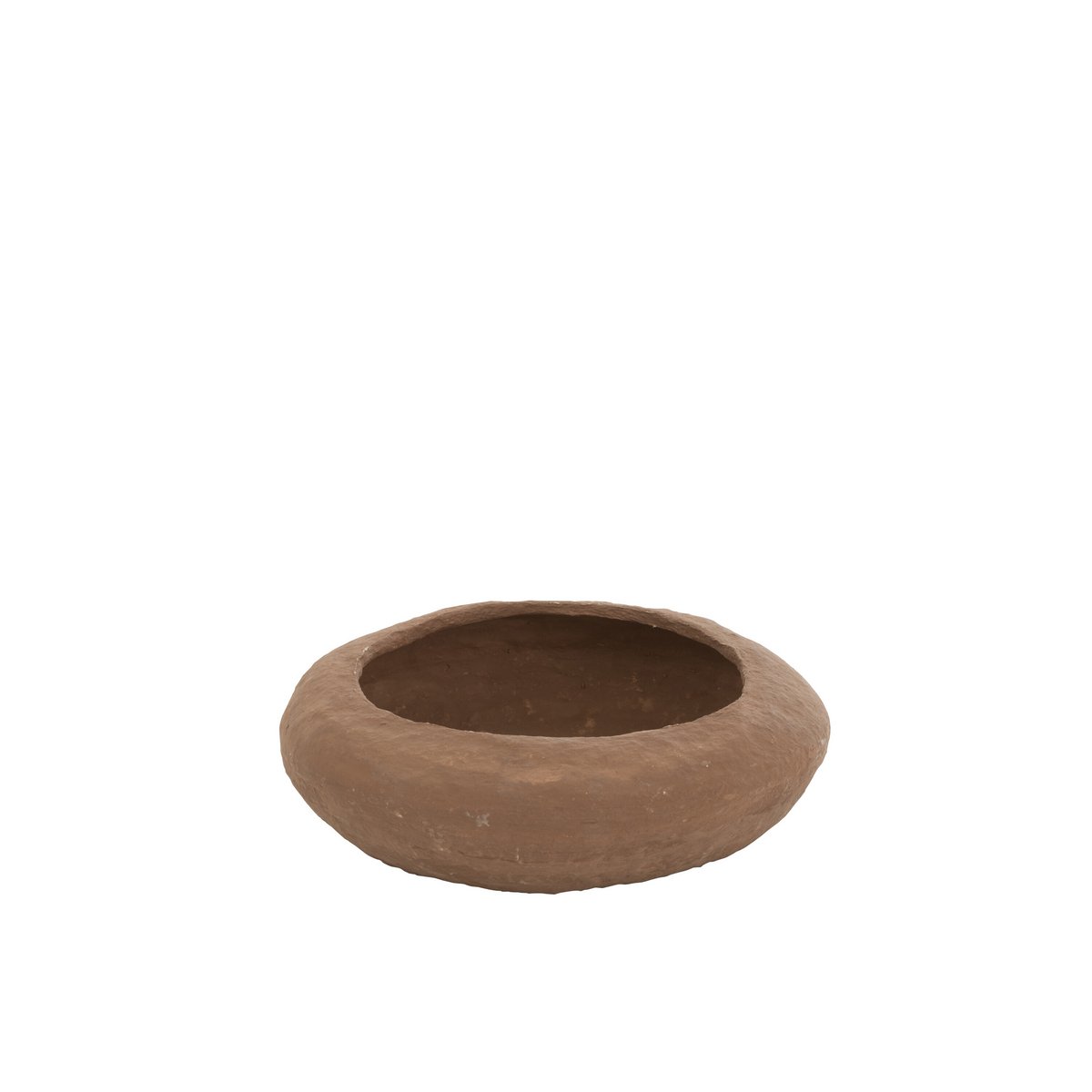J-Line schaal Rond Papier - karton/mache - bruin