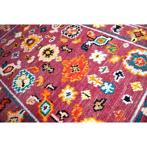 Roze Azeri vloerkleed - 95x67 cm - HANDGEMAAKT