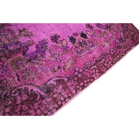 Paars vintage vloerkleed - 281x165 cm - HANDGEMAAKT