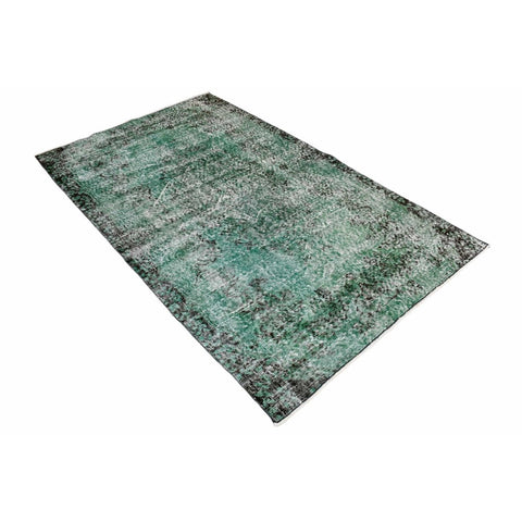 Turquoise vintage vloerkleed - 185x110 cm - HANDGEMAAKT
