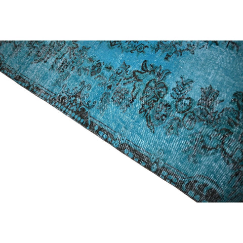 Turquoise vintage vloerkleed - 243x162 cm - HANDGEMAAKT
