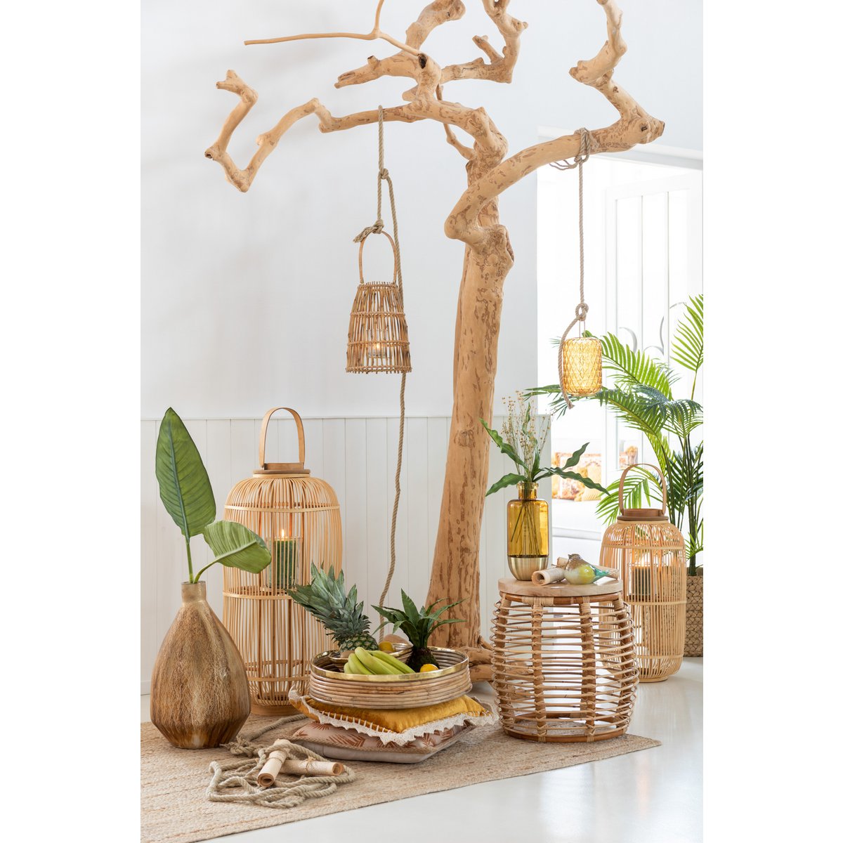 J-Line bijzettafel Ana - rotan - naturel