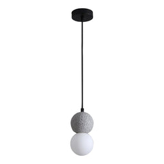 Leeds Hanger - Hanger in grijs, bolvormig, stoffen koord van 150 cm