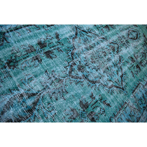 Turquoise vintage vloerkleed - 267x172 cm - HANDGEMAAKT