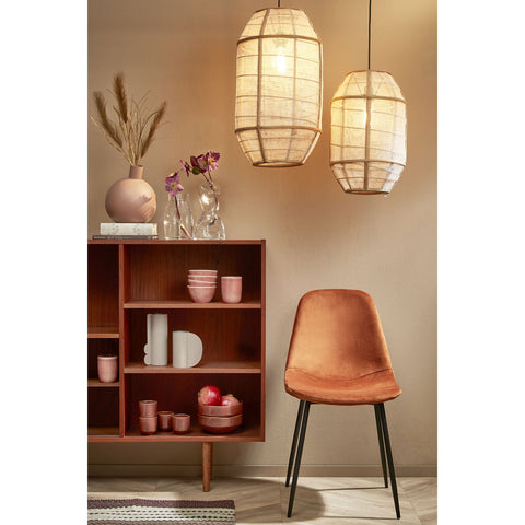 Pella Hanglamp - H46 x Ø29 cm - Linnen - Beige