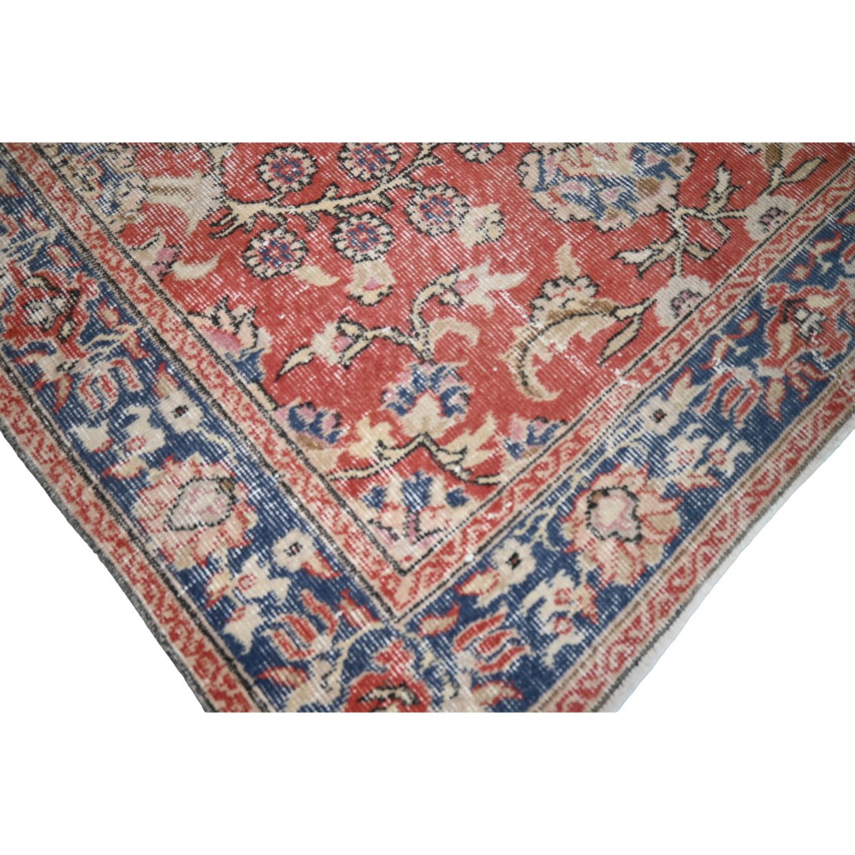 Vintage vloerkleed - 203x125 cm - HANDGEMAAKT