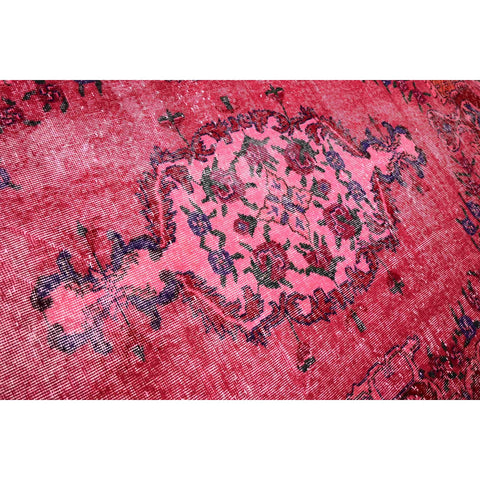 Roze vintage vloerkleed - 252x168 cm - HANDGEMAAKT
