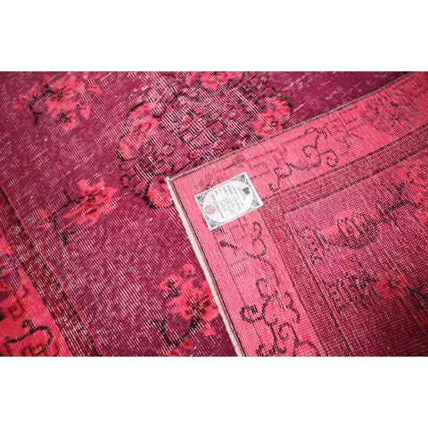 Roze vintage vloerkleed - 200x115 cm - HANDGEMAAKT