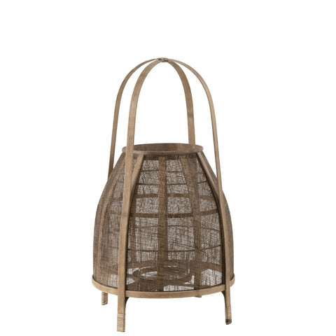 J-Line lantaarn Kap - bamboe - naturel - medium