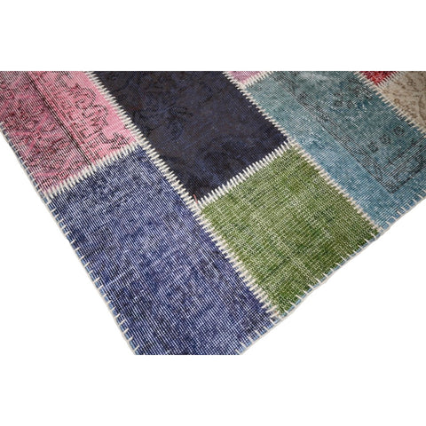 Patchwork vloerkleed - 170x116 cm - HANDGEMAAKT