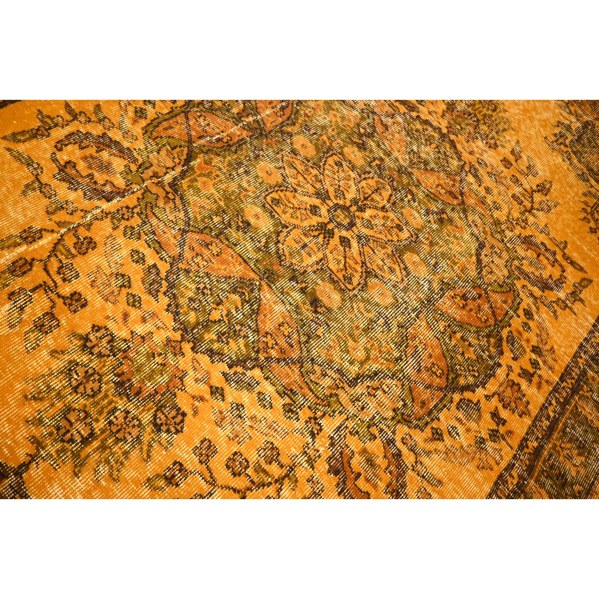 Geel vintage vloerkleed - 275x166 cm - HANDGEMAAKT