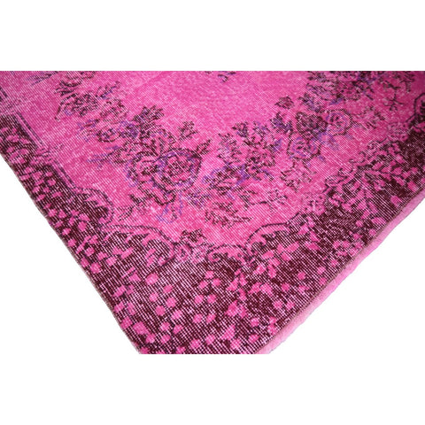 Roze vintage vloerkleed - 207x118 cm - HANDGEMAAKT