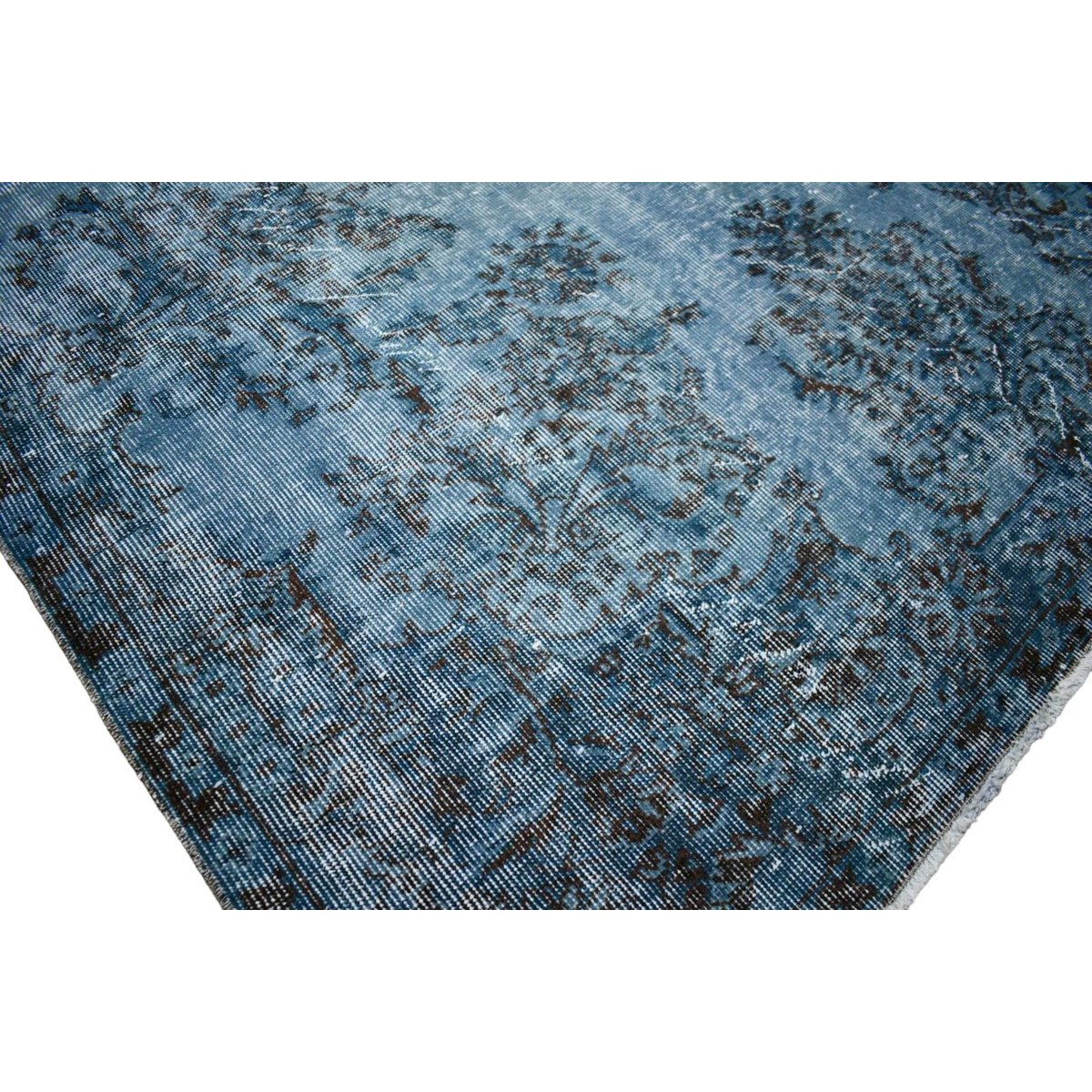 Blauw vintage vloerkleed - 282x167 cm - HANDGEMAAKT