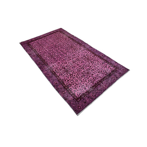 Roze vintage vloerkleed - 193x108 cm - HANDGEMAAKT