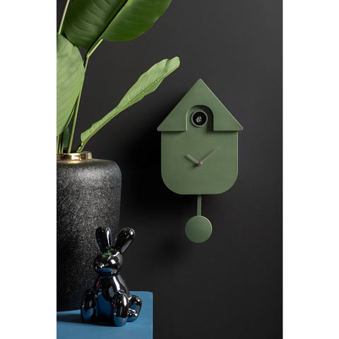 Wandklok Modern Koekoek Metallic