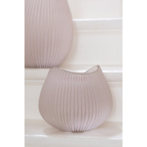 J-Line vaas Streep - glas - lichtroze - small