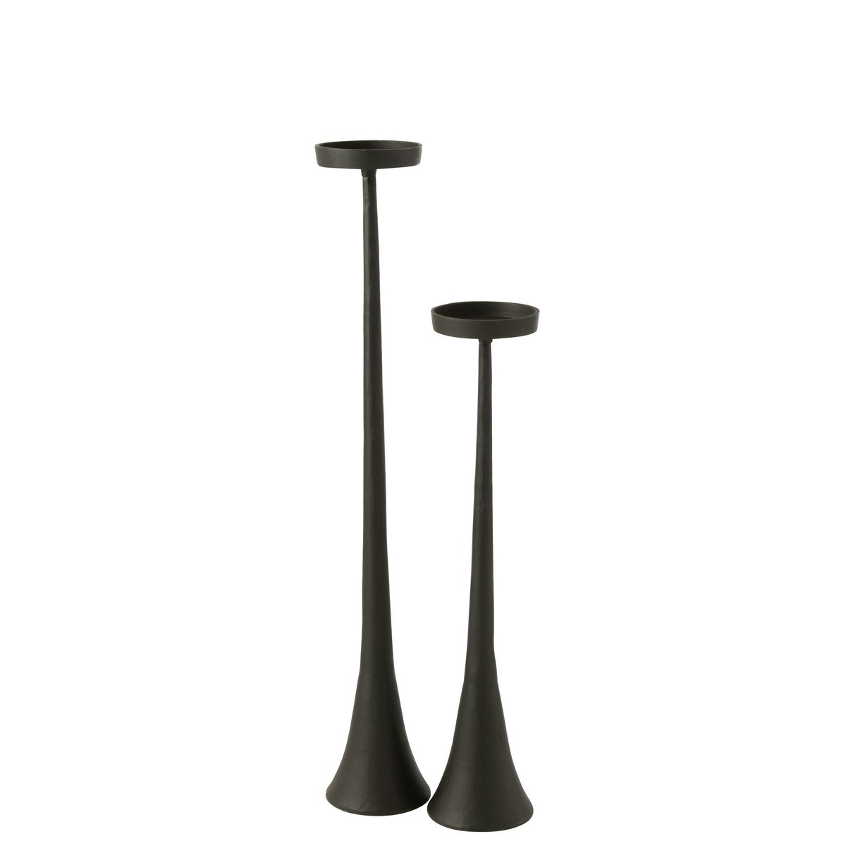 J-Line kandelaar Luky - aluminium - zwart - large