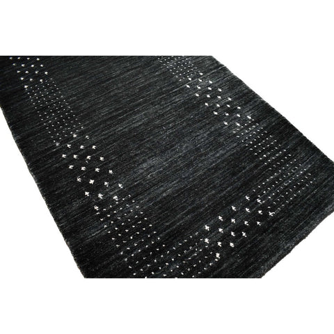 Zwarte Gabbeh loper - 200x75 cm - HANDGEMAAKT - HANDGEMAAKT