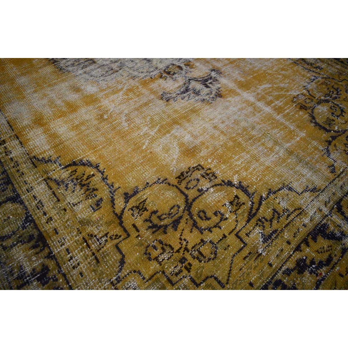 Geel vintage vloerkleed - 265x190 cm - HANDGEMAAKT