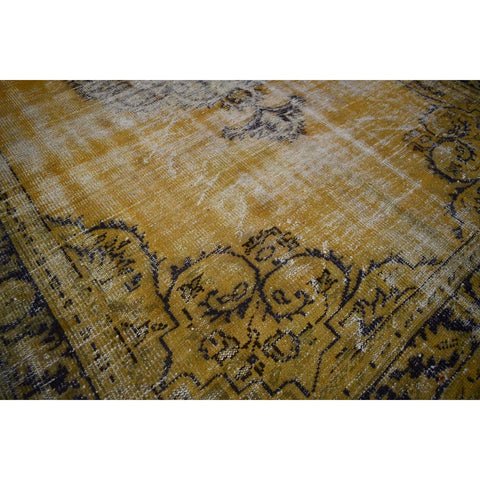 Geel vintage vloerkleed - 265x190 cm - HANDGEMAAKT
