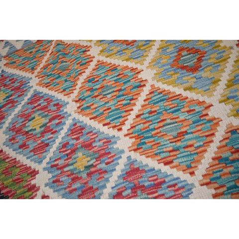 Kleurrijke kelim - 193x127 cm - HANDGEMAAKT