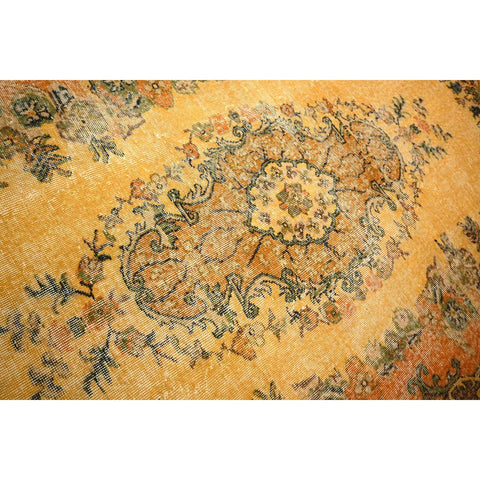 Geel vintage vloerkleed - 280x160 cm - HANDGEMAAKT