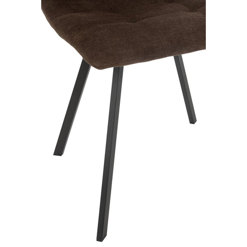 J-Line Eetstoel Clark Metaal/Polyester Bruin