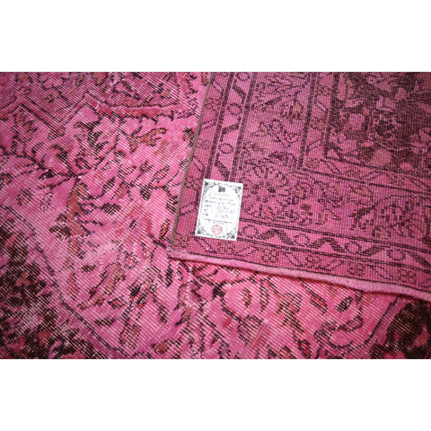 Roze vintage vloerkleed - 265x166 cm - HANDGEMAAKT